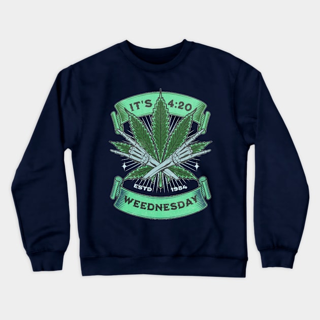 weednesday! Crewneck Sweatshirt by nowsadmahi